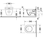 Duravit Duravit Philippe Starck 3 toiletset vlakspoel inbouwreservoir set bedieningsplaat sigma20 wit