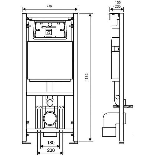 Duravit Duravit Philippe Starck 3 toiletset vlakspoel inbouwreservoir set bedieningsplaat wit