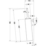 Duravit Duravit Starck T closetborstelgarnituur 8x11,8x43,5cm mat zwart