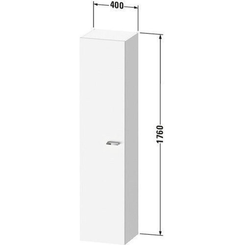 Duravit Duravit XBase badkamerkast 40x35.8x176cm 1 deur Standaard greep wit