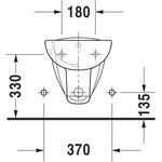 Duravit Duravit D Code wandbidet 35.5x54.5cm met kraangat met overloop wit