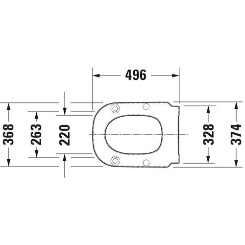 Duravit Duravit D-code Vital WC-zitting 49.6x36.8x4.2cm compact Kunststof wit Glanzend
