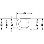 Duravit Duravit D-code Vital WC-zitting 49x36.1x4.3cm met softclose met quickrelease Kunststof wit Glanzend