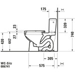 Duravit Duravit D-code WC-zitting 47.5x36x5cm Kunststof wit Glanzend