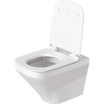 Duravit Duravit DuraStyle WC-zitting 43.3x35.9x4.3cm met softclose met quickrelease Kunststof wit Glanzend