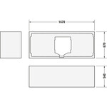 Duravit Duravit HappyD 2 kunststof inbouwbad acryl rechthoekig met rugsteun rechts 170x70x46cm zonder poten wit