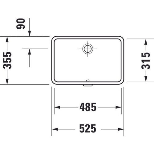 Duravit Duravit Vero onderbouwwastafel voor houten console 48.5x31.5cm met overloop zonder kraanvlak wit