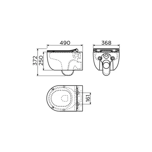 Hammock randloos wandtoilet | 49cm | Mat wit | Dunne zitting Clou Hammock randloos wandtoilet | 49cm | Mat wit | Dunne zitting