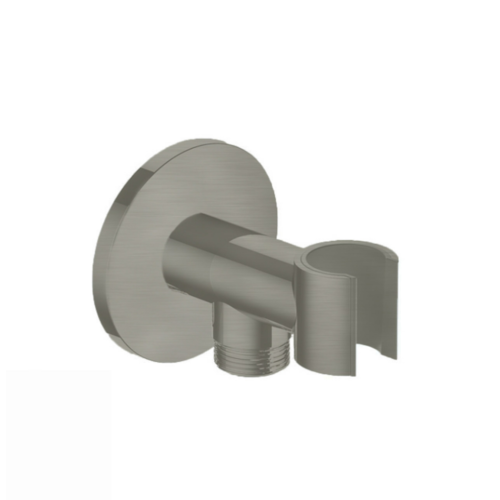 HotBath Cobber M515 wandsteun met uitlaat nikkel Geborsteld HotBath HotBath Cobber M515 wandsteun met uitlaat nikkel Geborsteld