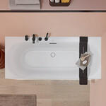 Villeroy & Boch Villeroy & boch Loop duobad - 180x80cm - rechthoek/binnenbad ovaal - acryl Stone White mat