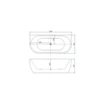 Ligbad Wiesbaden Wall Half-vrijstaand Acryl 180x80cm | Mat wit Wiesbaden Ligbad Wiesbaden Wall Half-vrijstaand Acryl 180x80cm | Mat wit