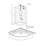 Xellanz Xellanz Jupiter complete douchecabine 90x90x225 alu mat 5mm glas