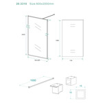 Wiesbaden Square inloopdouche 80x200 10mm nano | Helder glas/Mat zwart Wiesbaden Wiesbaden Square inloopdouche 80x200 10mm nano | Helder glas/Mat zwart