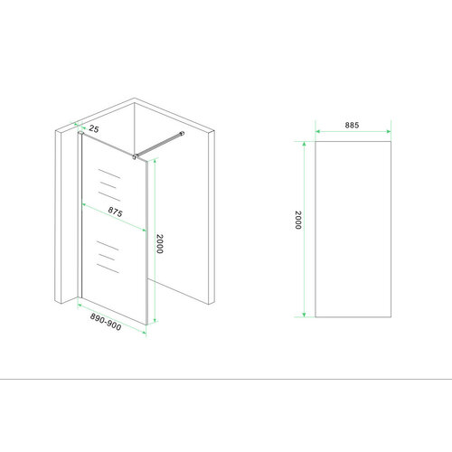 Wiesbaden Slim glasplaat spiegelrook- naar helder glas 120x200 8mm nano Wiesbaden Wiesbaden Slim glasplaat spiegelrook- naar helder glas 120x200 8mm nano