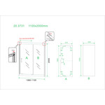 Wiesbaden Skyline schuifbare nisdeur 110x200 | Mat zwart | 8mm NANO Wiesbaden Wiesbaden Skyline schuifbare nisdeur 110x200 | Mat zwart | 8mm NANO