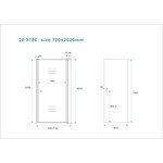 Wiesbaden nisdeur met profiel 700x2000 8mm NANO rookglas Wiesbaden Wiesbaden nisdeur met profiel 700x2000 8mm NANO rookglas