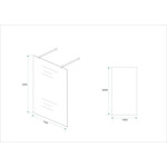 Wiesbaden inloopdouche vrijstaand 1400x2000 8mm NANO glas Wiesbaden Wiesbaden inloopdouche vrijstaand 1400x2000 8mm NANO glas