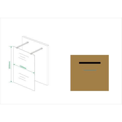 Wiesbaden inloopdouche vrijstaand 1200x2000 10mm NANO glas Wiesbaden Wiesbaden inloopdouche vrijstaand 1200x2000 10mm NANO glas