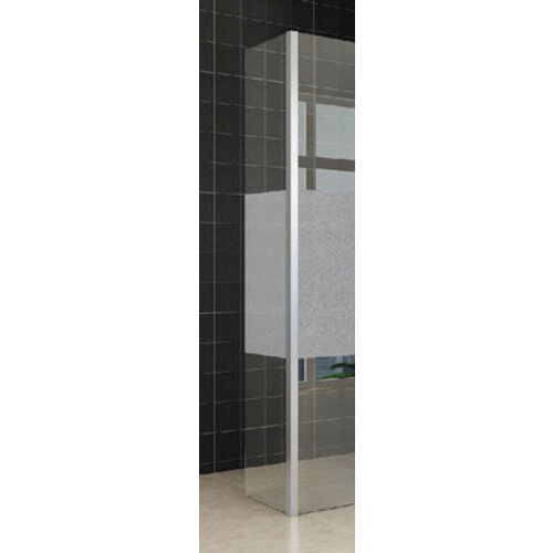 Wiesbaden Zijpaneel 35 x 200cm met hoekprofiel voor inloopdouche | Chroom | met 10 mm NANO Matglas Wiesbaden Wiesbaden Zijpaneel 35 x 200cm met hoekprofiel voor inloopdouche | Chroom | met 10 mm NANO Matglas