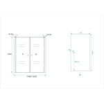 Wiesbaden Wiesbaden Pendeldeur in nis 1200x2000 6mm NANO glas