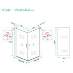 Wiesbaden Wiesbaden Uni douchecabine met 2 draaideuren 90x90cm | Chroom | met helder glas 8mm NANO