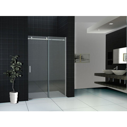 Wiesbaden Slide schuifbare nisdeur 2-d. 110x200 | Chroom | 8mm NANO Wiesbaden Wiesbaden Slide schuifbare nisdeur 2-d. 110x200 | Chroom | 8mm NANO