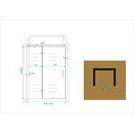 Wiesbaden nis swingdeur met vast paneel 90 (60-30) x 200 NANO Wiesbaden Wiesbaden nis swingdeur met vast paneel 90 (60-30) x 200 NANO