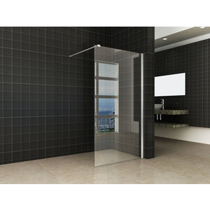 Wiesbaden inloopdouche met RVS profiel 100x200 10mm NANO glas