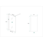 Wiesbaden Wiesbaden inloopdouche met RVS profiel 1000x2000 10mm NANO glas