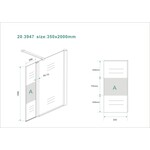 Wiesbaden Zijpaneel 35 x 200cm met scharnierprofiel rechts | Chroom | met 10 mm NANO Matglas Wiesbaden Wiesbaden Zijpaneel 35 x 200cm met scharnierprofiel rechts | Chroom | met 10 mm NANO Matglas