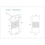 Wiesbaden Wiesbaden inloopdouche met Muurprofiel 1400x2000 8mm NANO Matglas