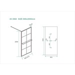 Wiesbaden Maaz inloopdouche met raster en handdoekhouder 10mm nano 90cm x 200cm | Mat zwart Wiesbaden Wiesbaden Maaz inloopdouche met raster en handdoekhouder 10mm nano 90cm x 200cm | Mat zwart