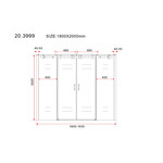 Wiesbaden Slide schuifbare nisdeur 4-d. 1800x2000 | Chroom | 8mm NANO Wiesbaden Wiesbaden Slide schuifbare nisdeur 4-d. 1800x2000 | Chroom | 8mm NANO