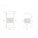 Wiesbaden nisdeur -R- met profiel 800x2000 8mm NANO Matglas Wiesbaden Wiesbaden nisdeur -R- met profiel 800x2000 8mm NANO Matglas