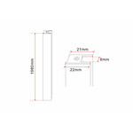 Wiesbaden Wiesbaden set magneetstrip voor 1/4 cabine met 2 draaideuren 8mm | Chroom