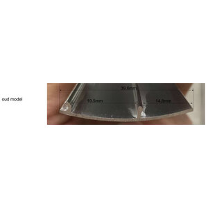 Xellanz aluminium afdekstrip 200cm wandprofiel type 1 (oud)