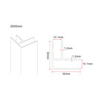 Wiesbaden Hoekprofiel 200cm | Mat wit Wiesbaden Wiesbaden Hoekprofiel 200cm | Mat wit