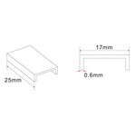 Wiesbaden Wiesbaden Slim kunststof afdekkapje | RVS