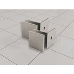 Wiesbaden Glaskoppelingset voor profielloze inloopdouche 2 stuks | Geborsteld staal Wiesbaden Wiesbaden Glaskoppelingset voor profielloze inloopdouche 2 stuks | Geborsteld staal