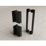 Wiesbaden Scharnierset en greep voor profielloze nisdeur | Mat zwart Wiesbaden Wiesbaden Scharnierset en greep voor profielloze nisdeur | Mat zwart