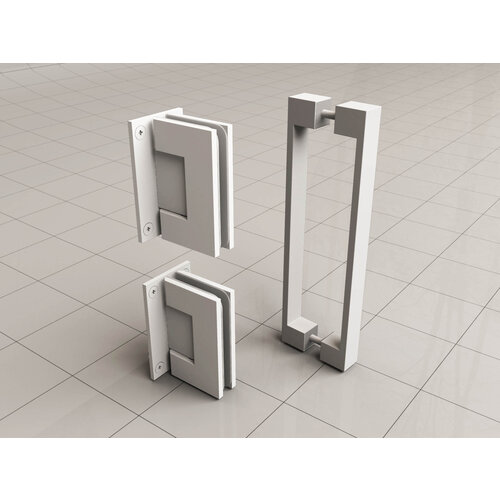 Wiesbaden Scharnierset en greep voor profielloze nisdeur | Mat wit Wiesbaden Wiesbaden Scharnierset en greep voor profielloze nisdeur | Mat wit