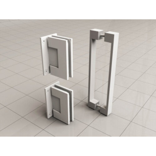 Wiesbaden Scharnierset en greep voor profielloze nisdeur | Mat wit Wiesbaden Wiesbaden Scharnierset en greep voor profielloze nisdeur | Mat wit