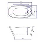 Wiesbaden Trapeze vrijstaand ligbad 150 x 72cm acryl | Glans wit | met waste | Glans wit Wiesbaden Wiesbaden Trapeze vrijstaand ligbad 150 x 72cm acryl | Glans wit | met waste | Glans wit