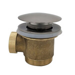 Wiesbaden Losse clickwaste 11/2" compleet T.B.V. vrijstaande baden, | Geborsteld staal Wiesbaden Wiesbaden Losse clickwaste 11/2" compleet T.B.V. vrijstaande baden, | Geborsteld staal