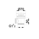 Wiesbaden Losse clickwaste 11/2" compleet T.B.V. vrijstaande baden, | Geborsteld staal Wiesbaden Wiesbaden Losse clickwaste 11/2" compleet T.B.V. vrijstaande baden, | Geborsteld staal