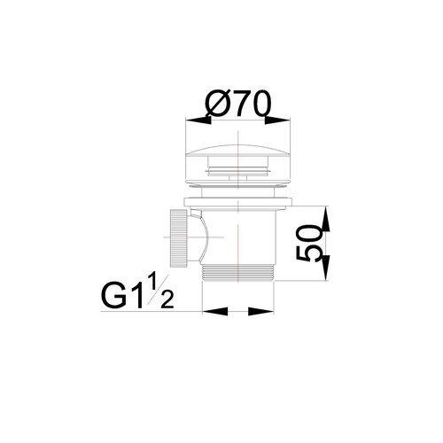 Wiesbaden Losse clickwaste 11/2" compleet T.B.V. vrijstaande baden, | Geborsteld messing Wiesbaden Wiesbaden Losse clickwaste 11/2" compleet T.B.V. vrijstaande baden, | Geborsteld messing
