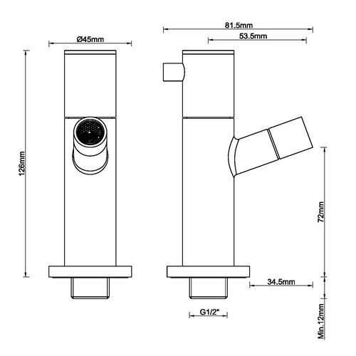 Wiesbaden Amador fonteinkraan met muurbevestiging 1/2'' | Mat zwart Wiesbaden Wiesbaden Amador fonteinkraan met muurbevestiging 1/2'' | Mat zwart