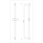 Wiesbaden 304-losse ronde glijstang met glijstuk RVS Wiesbaden Wiesbaden 304-losse ronde glijstang met glijstuk RVS