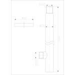 Wiesbaden 304 douchearm recht rond met muurbevestiging 40cm RVS Wiesbaden Wiesbaden 304 douchearm recht rond met muurbevestiging 40cm RVS