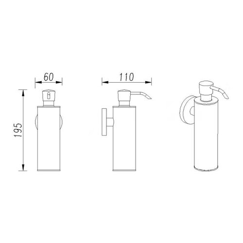 Wiesbaden Luxe zeeppomp wandmodel | Mat zwart Wiesbaden Wiesbaden Luxe zeeppomp wandmodel | Mat zwart